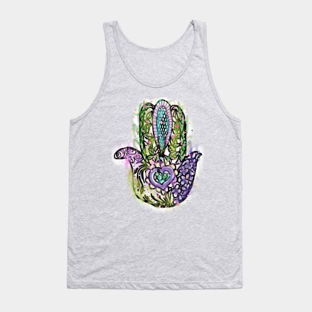 Hamsa Hand Tank Top by Light Girl Design